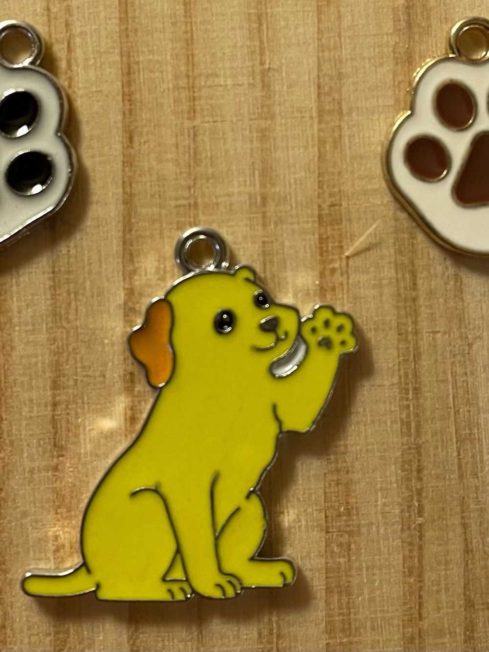 3pcs Dog Enamel Charms Lot
